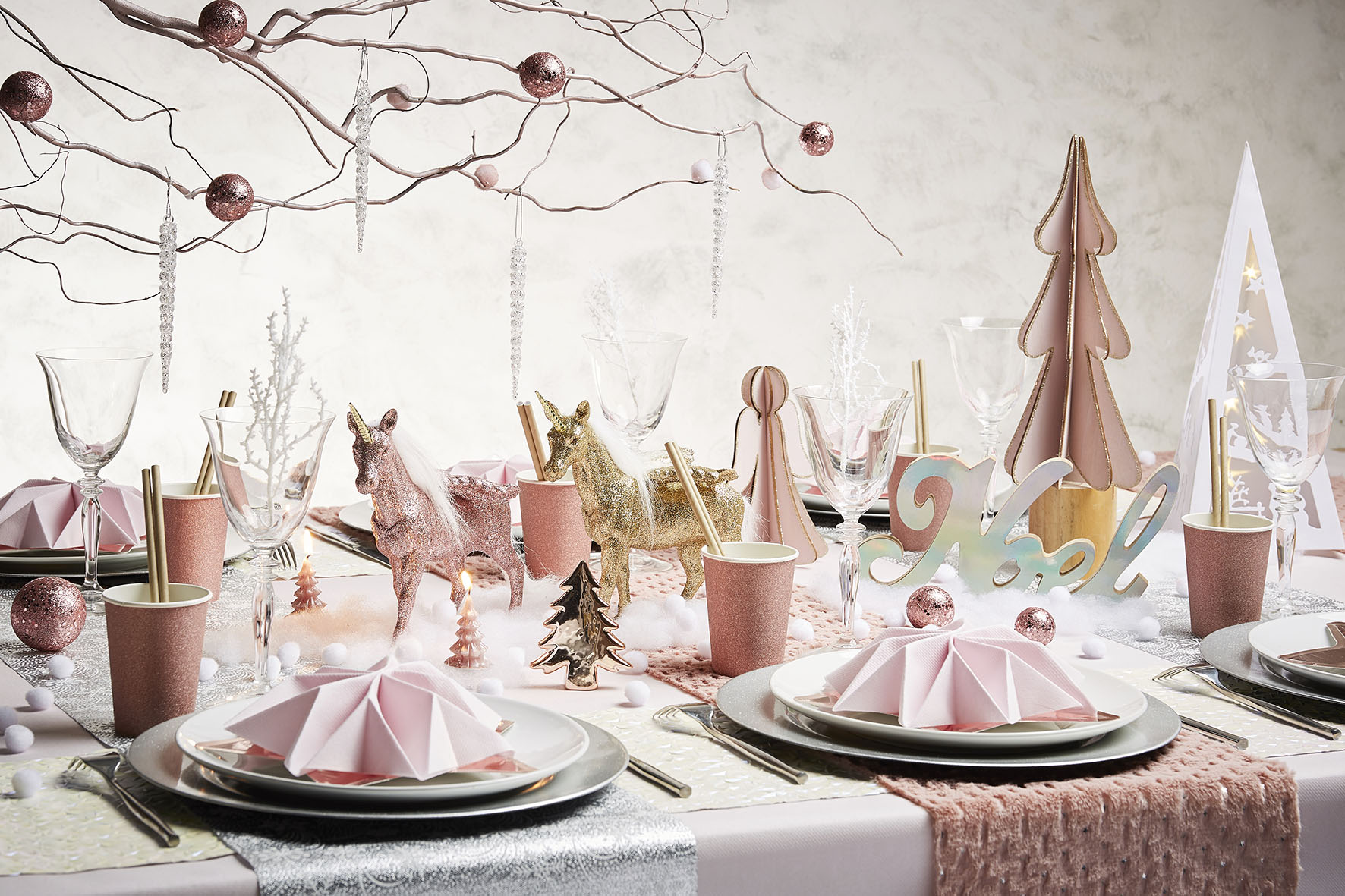 Une déco de table tendance pour Noël 