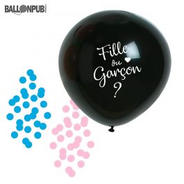 Ballon Geant Fille Ou Garcon Avec Confettis Latex
