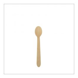 100 Cuillères à Café En Bois Jetables - 11 Cm, Emballées Individuellement, écologiques Et Sans échardes