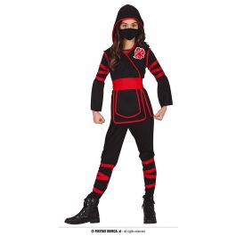 Tacobear Déguisement Ninja Enfant – Haut Imprimé Dragon, Pantalon, Ceinture, Masque – Costume Halloween, Carnaval, Jeux De Rôle – Garçon Et Fille