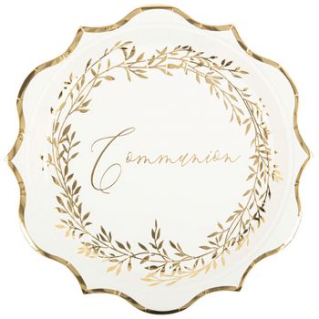 8 ASSIETTES COMMUNION JOLIS BRINS