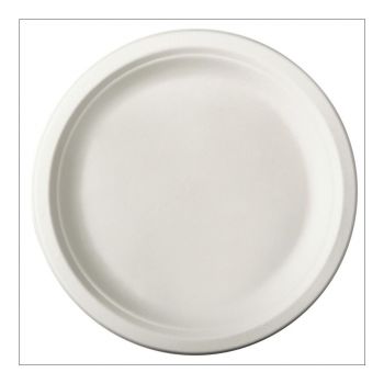 Assiette canne ronde Blanche x50