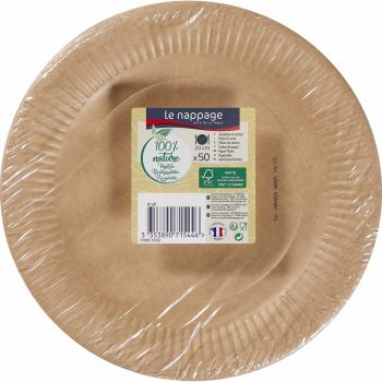 Assiette carton kraft