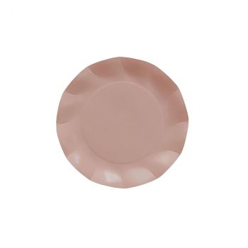Assiette forme fleur x8 rose