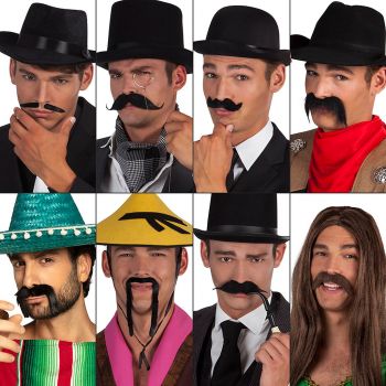 Assortiment moustaches x8