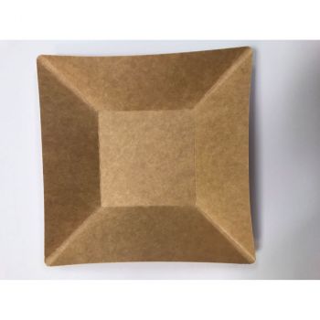 Asssiette kraft carrée x20