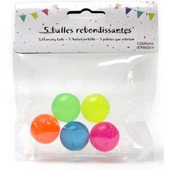 Balles rebondissantes pour pinata x5