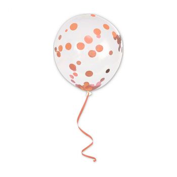 Ballon à confettis rose gold x6