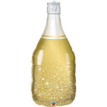 Ballon aluminium 39 pouces bouteille dorée