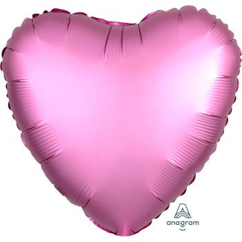 Ballon aluminium cœur rose 43cm