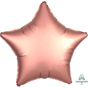Ballon aluminium étoile rose gold 43cm