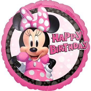 Ballon aluminium Minnie happy birthday