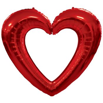 Ballon cadre cœur rouge