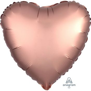 Ballon cœur rose satin