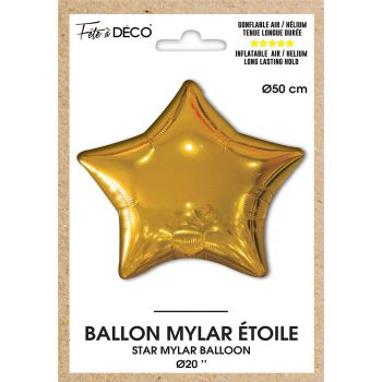 Ballon étoile en aluminium 50cm
