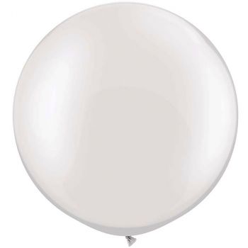 Ballon latex blanc perlé 76cm