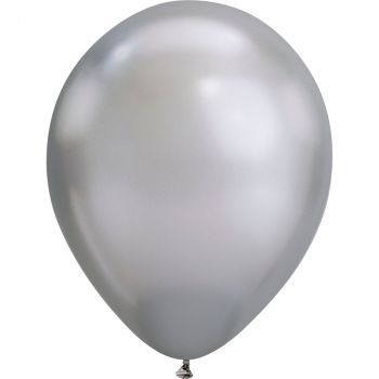 Ballon latex chrome argent 7pouces