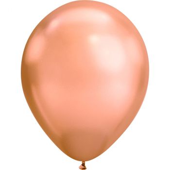 Ballon latex chrome rose gold 7pouces