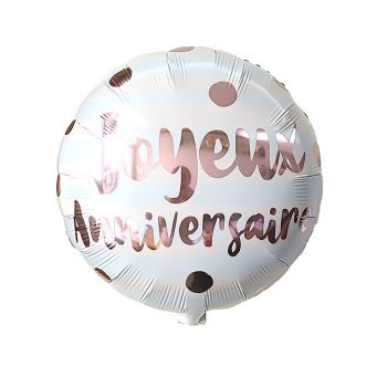 Ballon Confettis Argent Anniversaire 30 cm x6