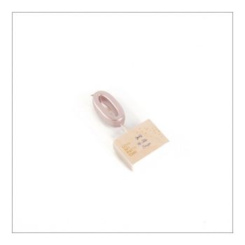 Bougie chiffre 0 rose gold pailletée 4,2cm