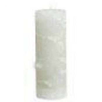 Bougie cylindre blanc 19cmx7cm