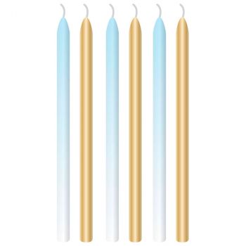 Bougies x6 1an bleu