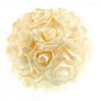 Boule fleur blanc D20cm