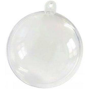 Boule transparente plastique D 10cm