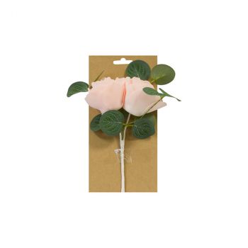 Carte mini bouquet roses et eucalyptus