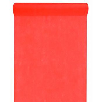 Chemin de table intissé uni rouge 30cmx10m