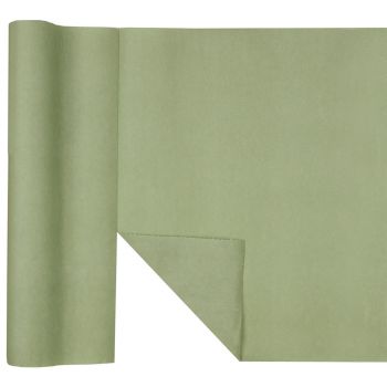 Chemin de table vert olive 4.8m