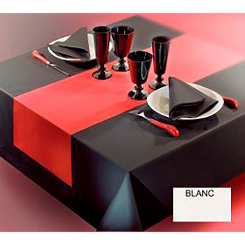 Chemin de table voie sèche blanc40cmx10m