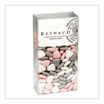 Chocolats coeurs rose gris et blanc