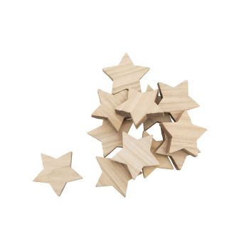 Confettis de table étoile en bois