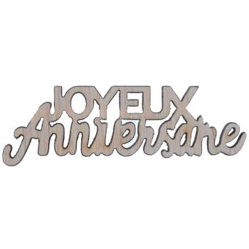 Confettis joyeux anniversaire gris x10
