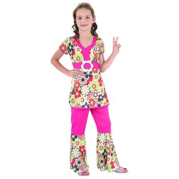 Costume fille hippie 7/9 ans