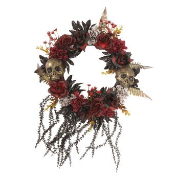 Couronne Halloween roses 40cm