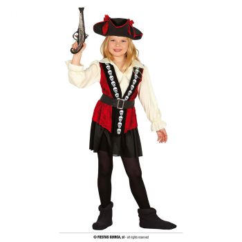 Déguisement fille pirate multicolore fille