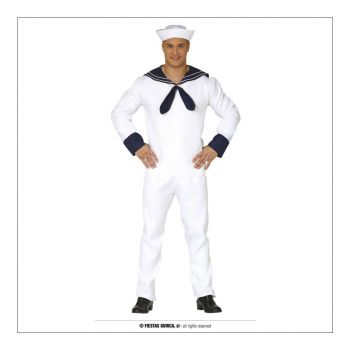 Déguisement homme marin blanc T M