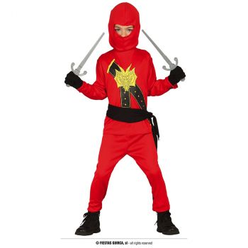Déguisement ninja rouge 10/12 ans
