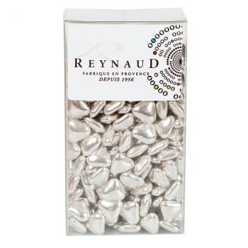 Dragées cœur chocolat argenté 250gr