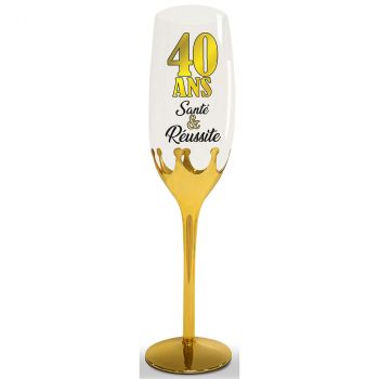 Flute champagne 40 ans