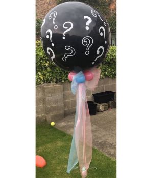 25x Ballon aluminium coeur noir (45 cm) avec pompe à ballon