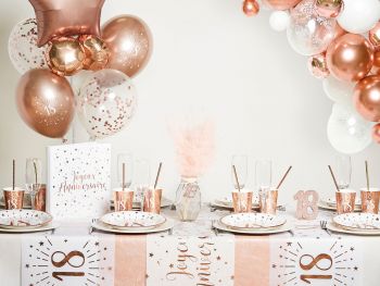 Gobelets 60 ans Rose Gold Anniversaire en carton x10