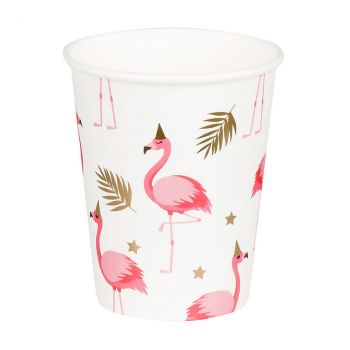 Gobelet flamant rose x10