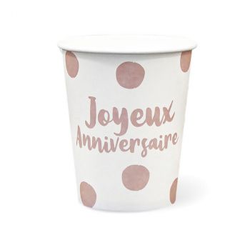 Gobelets à poids joyeux anniversaire x6