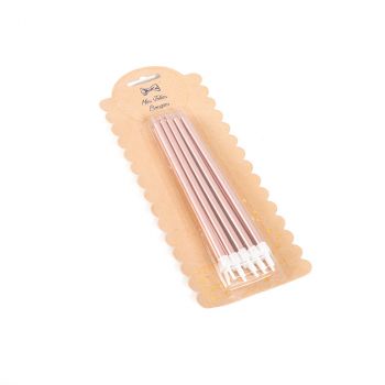 Lot de 10 bougies rose gold 15cm