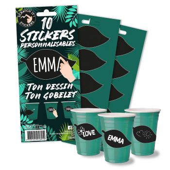 Lot de 10 stickers jungle my cup