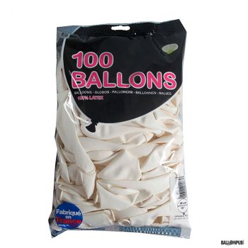 Lot de 100 ballons blanc latex 25cm