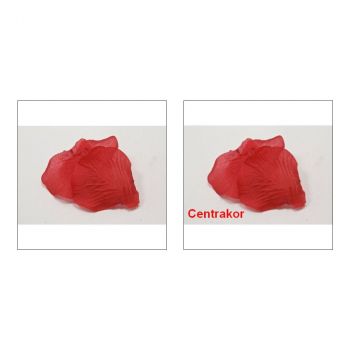 Lot de 100 pétales tissu rouge